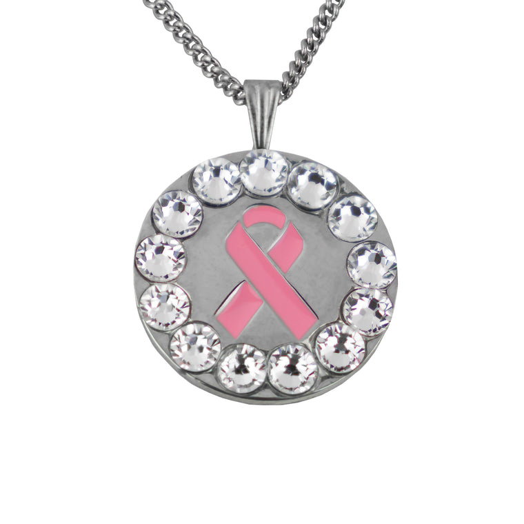 Pink Ribbon Ball Marker - Clear