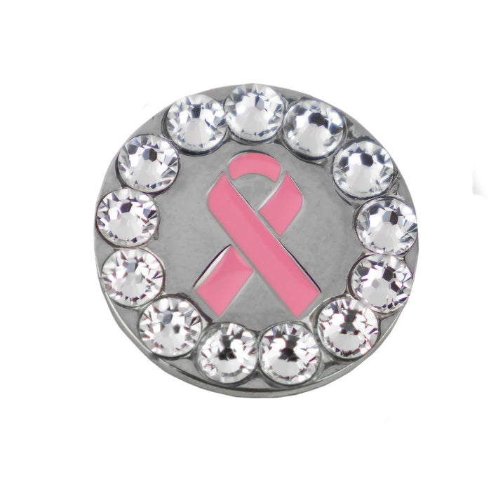 Pink Ribbon Ball Marker - Clear